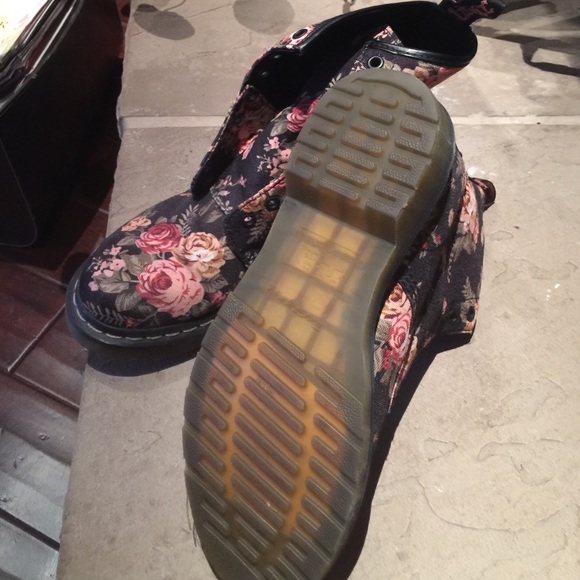 Doc Martens Floral Print Boots - Picture 3 of 3